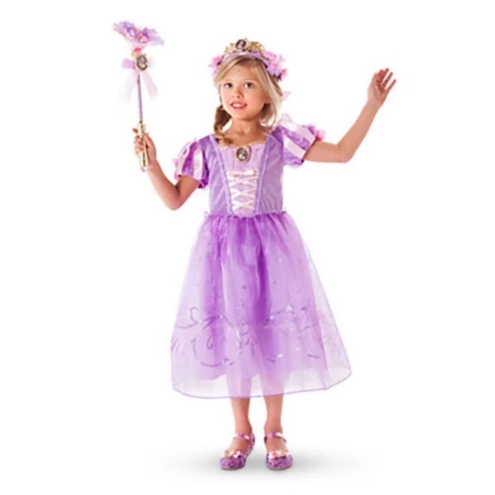 Girls Rapunzel Dress‎ Tangled Halloween Costume Cosplay Princess Disney Inspired